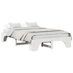 vidaXL Cadre de lit Blanc 140 x 190 cm Pin massif