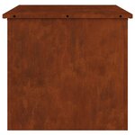 vidaXL Boîte de Rangement Extérieure Rouillé 55 x 50 5 x 50 cm Acier