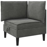 vidaXL Ensemble de meubles pour le salon 5 Pièces Gris foncé Velours