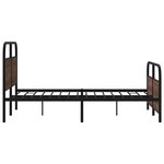 vidaXL Cadre de lit sans matelas 120x200 cm chêne marron