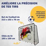 Best Sporting 11053-11066 - But de football 213 x 152 x 76 cm en noir avec cible de tir "Nation D"