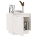 vidaXL Table de chevet Blanc 40x30x40 cm Bois de pin solide