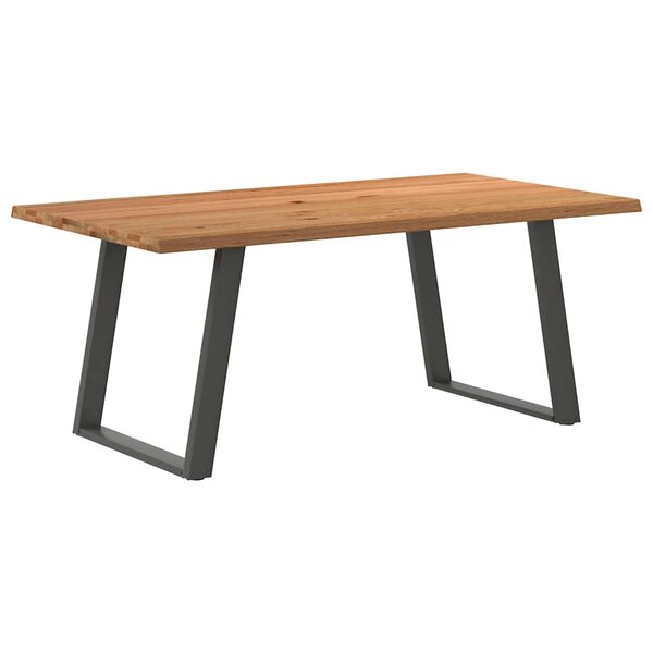 vidaXL Table à manger marron clair 180x100x74 cm bois de chêne massif