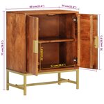 vidaXL Buffet 60x35x75 cm bois massif d'acacia
