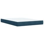 vidaXL Sommier à lattes de lit et matelas bleu 140x190 cm velours