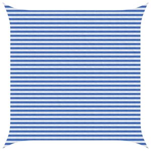 vidaXL Voile d'ombre 4 5 x 4 5 m HDPE Carré Bleu et Blanc
