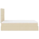 vidaXL Cadre de lit ottoman avec matelas crème 120x200cm tissu