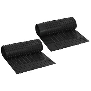 vidaXL Feuille de drainage nervurée 2 pièces Noir 0 5 x 20 m HDPE
