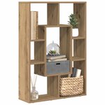 vidaXL Bibliothèque chêne artisanal 63x20x90 cm bois d'ingénierie