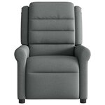 vidaXL Fauteuil inclinable électrique Gris foncé Tissu