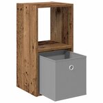 vidaXL Table de chevet avec tiroir Bois ancien 30 5 x 27 x 59 5 cm