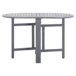 vidaXL Table de jardin Gris 120x70x74 cm Bois d'acacia massif