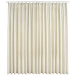 vidaXL Rideau occultant avec crochets Velours Crème 290x245 cm