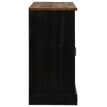 vidaXL Buffet HALDEN 2 portes coulissantes noir 112x40x80 cm