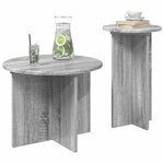 vidaXL Ensemble de tables d'appoint 2 pièces Sonoma gris Ø 45 x 35 cm