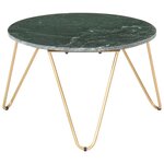 vidaXL Table basse Vert 65x65x42 cm Pierre véritable et texture marbre