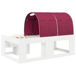 vidaXL Cadre de lit avec tunnel 3 Pièces Blanc et rouge Bois d'ingénierie