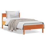 vidaXL Cadre de lit sans matelas cire marron 100x200cm bois pin massif
