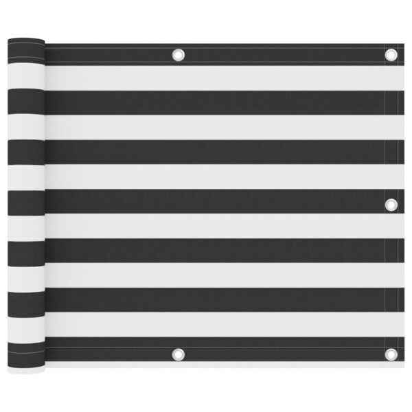 vidaXL Écran de balcon Anthracite et blanc 75x500 cm Tissu Oxford