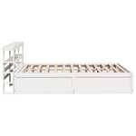 vidaXL Cadre de lit avec tête de lit blanc 120x200 cm bois pin massif