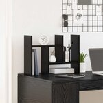 vidaXL Organiseur de bureau Chêne noir 34.5 x 15.5 x 35.5 cm