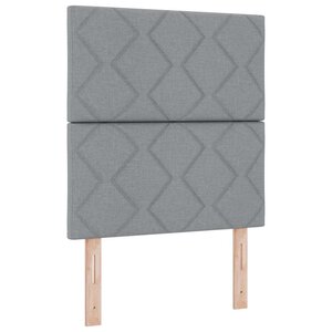 vidaXL Lit à ressort LED avec matelas Gris clair 80 x 200 cm tissu