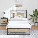 vidaXL Cadre de lit sans matelas chêne sonoma 90x190 cm