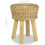 vidaXL Tabouret de bar Rotin naturel