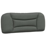 vidaXL Lit avec matelas gris foncé 100x200 cm tissu