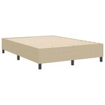 vidaXL Lit à sommier tapissier Vert clair Grey 140x200 cm Tissu en velours côtelé