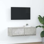 vidaXL Meuble TV gris béton 80x31x25 5 cm bois d'ingénierie