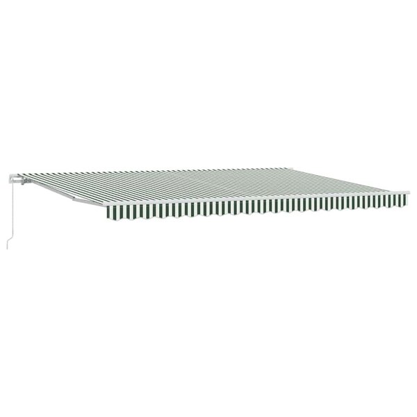 vidaXL Auvent Rétractable Vert et blanc 500 × 300 cm