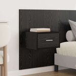 vidaXL Tête de lit avec armoire 3 Pièces Chêne noir Bois d'ingénierie