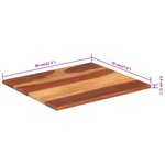 vidaXL Dessus de table bois massif d'acacia 25-27 mm 70x80 cm
