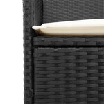 vidaXL Chaises de jardin coussins lot de 2 noir résine tressée et bois