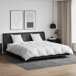 vidaXL Ensemble de Duvet avec oreiller 3 pièces Blanc Plume de canard