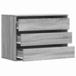 vidaXL Commode d'angle sonoma gris 80x41x58 cm bois d'ingénierie