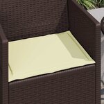 vidaXL Coussins de siège 2 Pièces Crème 47 x 36 x 2 cm Polyester