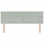 vidaXL Tête de lit Montage mural Gris clair 144 cm Velours