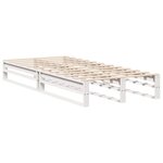 vidaXL Cadre de lit sans matelas blanc 100x200 cm bois de pin massif