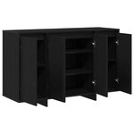 vidaXL Buffet chêne noir Chêne noir Bois 120 x 41 x 75 cm