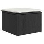 vidaXL Salon de jardin 11 Pièces avec coussins noir résine tressée