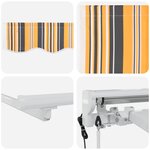 vidaXL Auvent rétractable électrique Jaune  Gris et Blanc 3 x 2 5 m