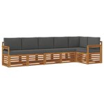 vidaXL Ensemble de canapés d'extérieur 6 pc Naturel et Anthracite