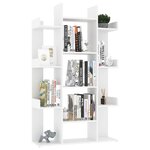 vidaXL Bibliothèque Blanc 86x25 5x140 cm Bois d’ingénierie