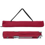 vidaXL Lit de camping pliant 2 Pièces Rouge 62 x 194 x 42 cm Tissu Oxford