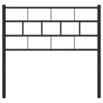vidaXL Tête de lit de remplacement métal noir 100 cm