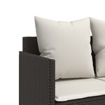 vidaXL Salon de jardin avec coussins 5 Pièces marron résine tressée