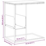 vidaXL Table d'appoint Noir 55x36x59 5 cm Bois d'ingénierie