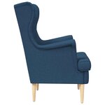 vidaXL Fauteuil Bleu Tissu